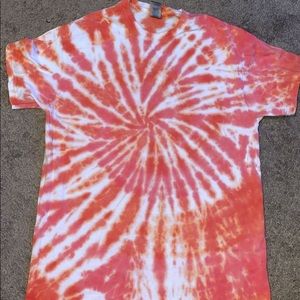 Home made red and orange tie dye